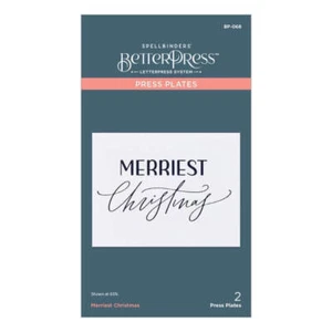 Sistema de prensa tipográfica BetterPress Spellbinders placas - Feliz Navidad BP - Imagen 1 de 4