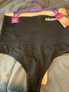 2 AEROPOSTALE AERO WOMEN'S SHAPING HIGH WAISTED THONG UNDERWEAR PANTIES SIZE 2X - Picture 1 of 8