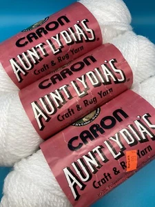 2 Skeins + Partial Caron Aunt Lydia's Craft & Rug Yarn Lot Polyester 60 Yards - Picture 1 of 5