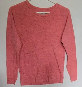 BKE Womens Top Long Sleeve T-Shirt Size Small Lightweight Coral w/Black Speckles - Picture 1 of 4