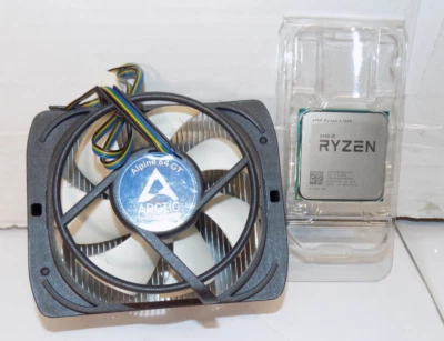 AMD Ryzen 3 CPU 1200 R3 YD1200BBM4KAE 3.1 GHz w/ ARCTIC Alpine 64 GT AMD Cooler - Image 1 of 2
