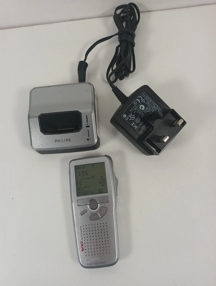 PHILIPS LFH 9620 DIGITAL DICTATION MACHINE LFH 9520 LFH 9380 & Docking Station - Image 1 of 4
