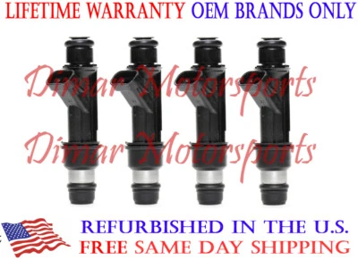 Set of 4 OEM Fuel Injectors FITS 2005 PONTIAC WAVE 1.6L - Image 1 of 4