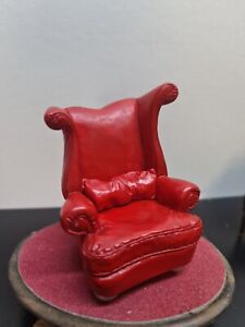 dolls house furniture 2x Take A Seat leather affect fireside chair  1.12th
