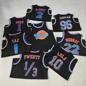 Space Jam Black Tune Squad Basketball Jersey - Picture 1 of 40