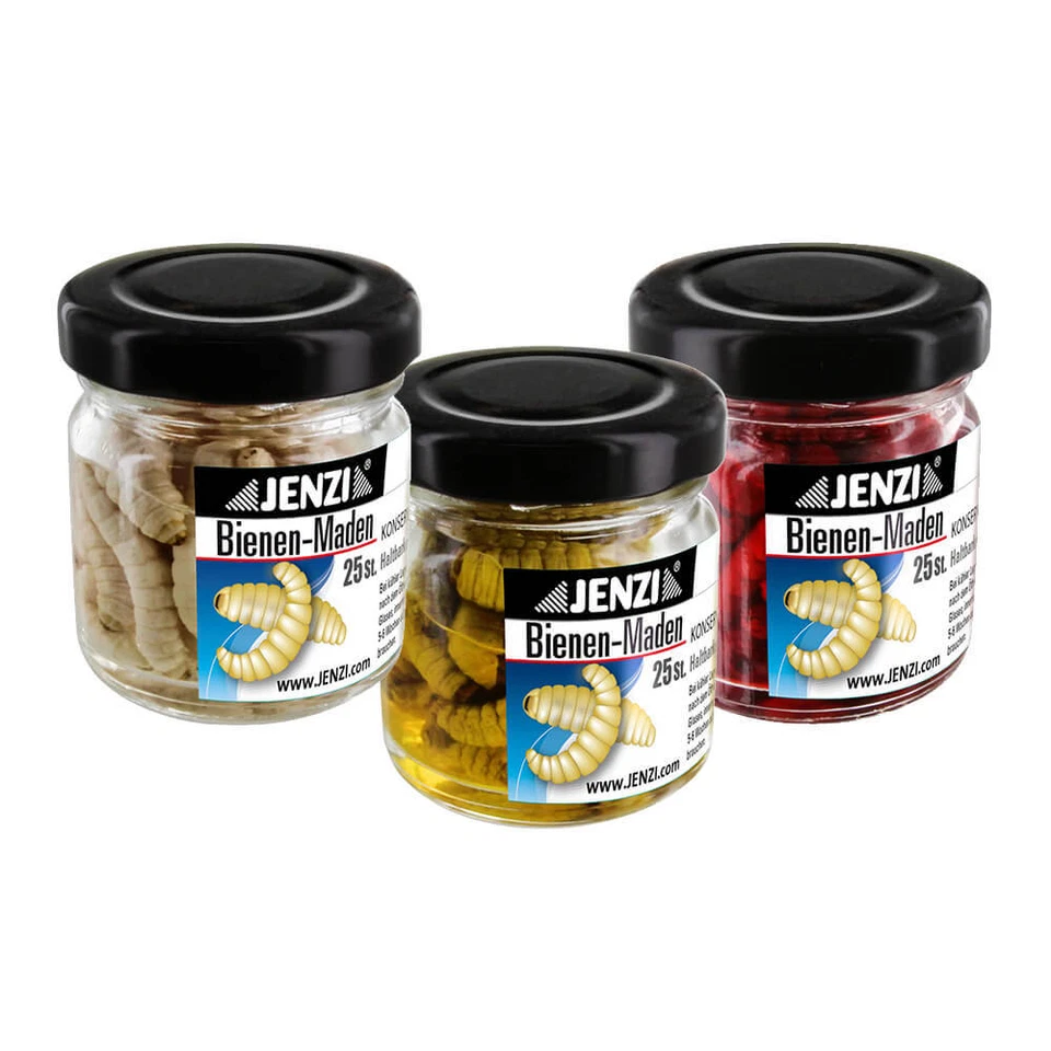 Jenzi Trout Dope konservierte Bienenmaden Kunstköder Forellenköder 25 Stück - Bild 1 von 1