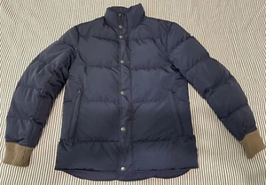NEW Jack Spade Men's Puffer Down Winter Jacket Coat Navy/Green Full Zip SMALL S - Picture 1 of 2