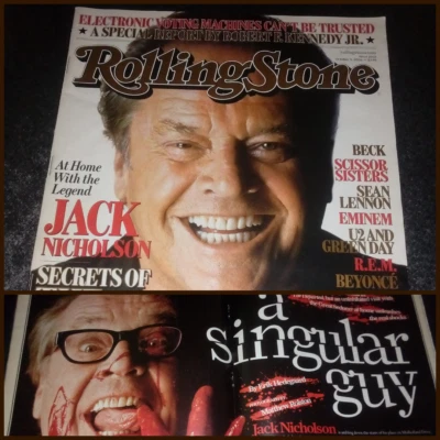 Jack Nicholson Rolling Stone Magazine October 2006 - Image 1 of 4
