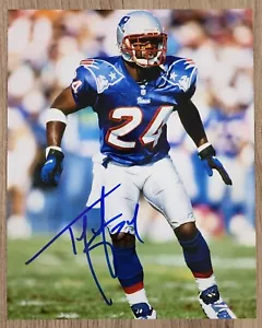 Ty Law Signed New England Patriots 8x10 Photo NFL HOF Super Bowl Champion RAD - Picture 1 of 1