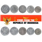 5 Indonesian Coin Lot. Differ Collectible Coins From Asia. Foreign Currency