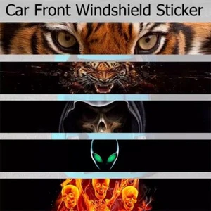 3D Car Front Rear Windshield Vinyl Reflective Decal Sticker | Universal Fit - Picture 1 of 13