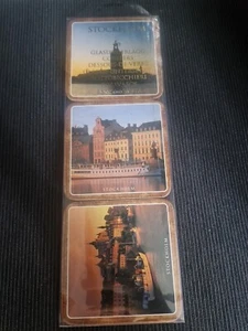 6er Set Vintage Stockholm Schweden Foto Getränk Bar Untersetzer, 3,75 Zoll Quadratisch - Bild 1 von 8