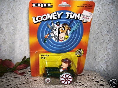 Tractor de granja Porky Pig de Ertl 1989 Looney Tunes sin usar, en paquete Foto 1 de 2