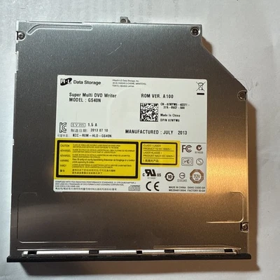 Dell Precision M4800 M6400 M6500 M6600 DVD-RW DVD Writer GS40N 7NYW0 UNIDAD RANURA Foto 1 de 4