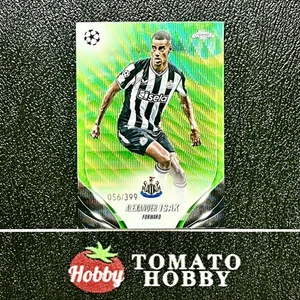 TOPPS CHROME UEFA 2023-24 ALEXANDER ISAK /399 GREEN WAVE REFRACTOR NEWCASTLE - Picture 1 of 2