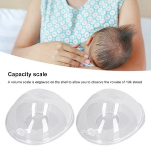 2PCS Wearable Breast Milk Collector Reusable Leak Proof Silicone Nipple Breast^ - Picture 1 of 12