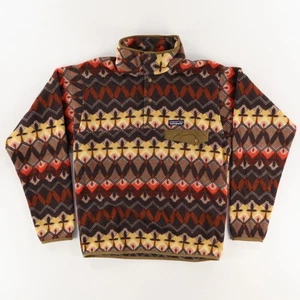 Patagonia Light Synchilla Snap T Aztec Striped Sweater Men's S - Picture 1 of 8