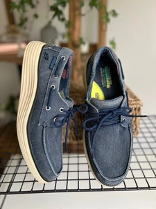 Skechers Melson Raymon Herren Slipper Turnschuhe Schuhe Blau Denim Größe UK 8 - Bild 1 von 10