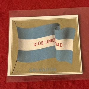 Tarjeta de tabaco bandera Salvador 1936 Monopol “Flag Parade” #134 EX - Imagen 1 de 4