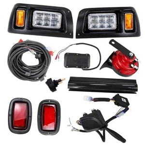  LED Headlights and Tail Light Kits Compatible with Club Car DS 1993-up Gas  - Picture 1 of 7