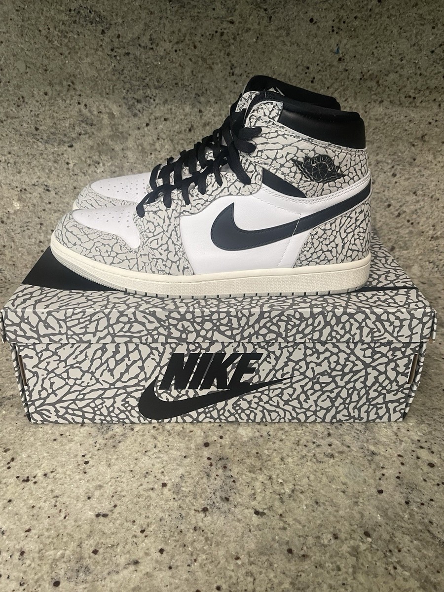【美品】AirJordan1Retro High OG White Cement Nike Air Jordan 1 Retro High OG White Cement DZ5485-052 Mens