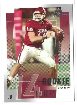 2001 Upper Deck MVP Rookie JOSH HEUPEL Oklahoma Sooners Rc #290 Tennessee HOT! - Image 1 of 2