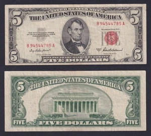 Banconota United States 5 dollars 1953A P-381a BB/VF - Picture 1 of 2