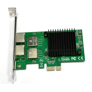 INTEL 82580 Dual Port Gigabit PCI 45bit Network Server Adapter LAN card - Afbeelding 1 van 5