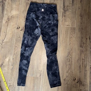 Lululemon Marble Print Leggings Damen Gr. 6 schwarz grau Pilling - Bild 1 von 10