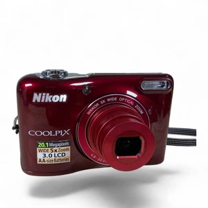 Nikon Coolpix L30 20.1MP Digitalkamera Konvolut rot mit Ladegerät + Akku getestet - Bild 1 von 9