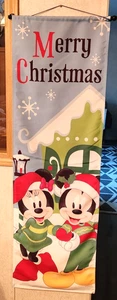 Disney Mickey & Minnie Mouse Frohe Weihnachten Banner Flagge Tür 47" x 15" - Bild 1 von 4