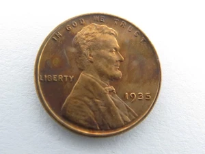 $.01 1935-P Brilliant Uncirculated Lincoln Wheat Penny Cent Coin Red BU #31 - Picture 1 of 2