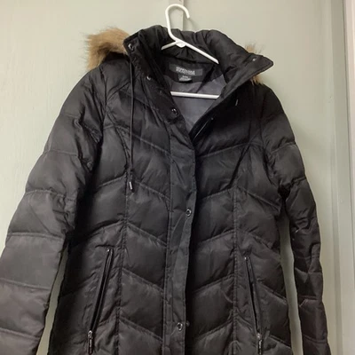 Kenneth Cole Mujer Chaqueta Sudadera con Capucha Abrigo Talla Pequeña Cremallera Completa Manga Larga Negro Foto 1 de 4