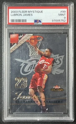 LEBRON JAMES PSA 9 2003-04 FLEER MYSTIQUE #99 ROOKIE RC 579/999 CAVALIERS Foto 1 de 2