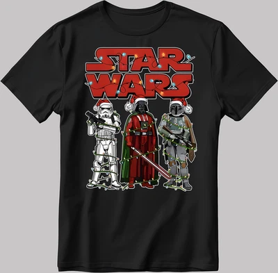Camiseta Star Wars Santa Darth Vader Navidad Blanca-Negro Hombre/Mujer KA89 Foto 1 de 4