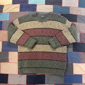 Vintage 80er Brooks Brothers Shetland Wollpullover mehrfarbig gemustert Größe M - Bild 1 von 5
