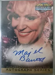 STAR TREK DEEP SPACE NINE Auto Card A15 Majel Barrett / Ambassador Lwaxana Troi - Picture 1 of 2