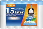 OKKEAI Small Bin Liners 15L Bin Bags Pedal Waste Bags White Trash Bags Bathroom