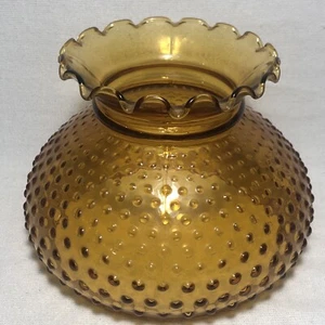 Vintage Amber Glass Hobnail Lamp Light Replacement Shade 6.75" Fitter - Picture 1 of 11