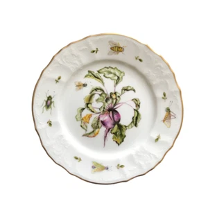 Anna Weatherley Antik Gemüse Rüben Salatteller Schmetterlinge 24K Goldrand 7,5 - Bild 1 von 12