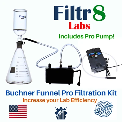 Fast and Hands-Free Filtration | Filtr8 Buchner Funnel Flask Kit with Pro Pump - Image 1 of 4