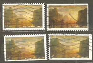 United States: 1 used stamp - different perforated sides, painting 2008, Mi#4421 - Picture 1 of 1