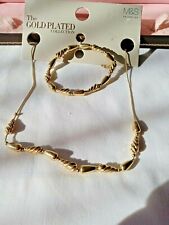 Gold Plated Necklace Bracelet Set New M & S Collection