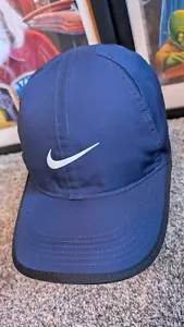 Nike Featherlight 5 Panel Hat Cap Blue Dri Fit Lightweight Adjustable Sports - Picture 1 of 12