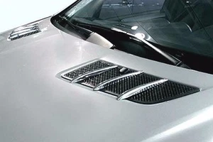 For Mercedes W164 ML350 X164 GL450 Chrome Hood Vent Fin + Nozzle Cover Trim New - Picture 1 of 9