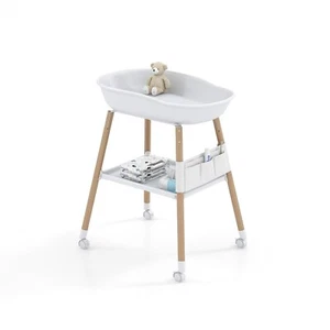 Diaper Changing Table Dresser Station with Changing Pad and Storage Pocket white - Picture 1 of 8
