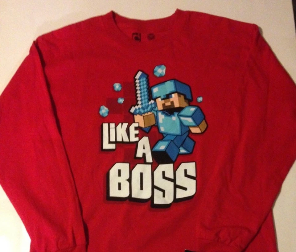 Camiseta MINECRAFT Like a BOSS Niños S (6/8) M (10/12) L (14/16) XL (18/20) Foto 1 de 1