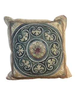Vintage Decorative Tapestry Throw Pillow 16” - Picture 1 of 7