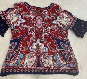 Camicia donna Bila blusa Lg boho chic festival multicolore floreale paisley hippie - Foto 1 di 14