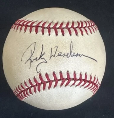 RICKEY HENDERSON SIGNED OFFICIAL A.L BASEBALL vintage Early Auto HOF Psa Coa - Image 1 of 4